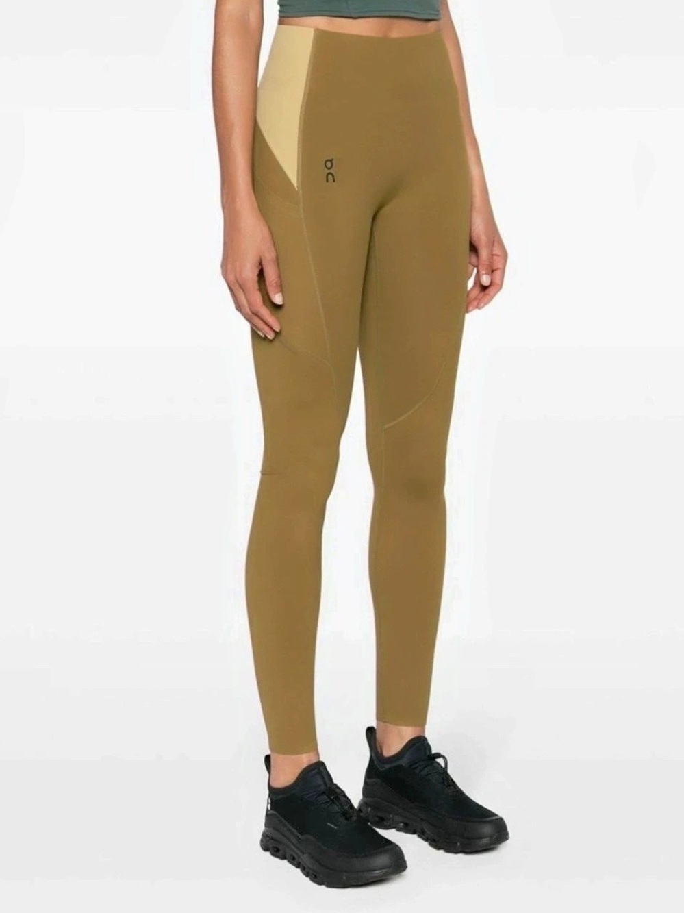 On Women's Safari Green Athletic Leggings